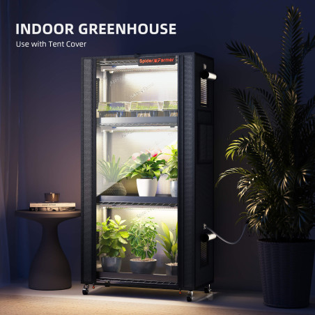 Kompletni growbox s 4 policami Spider Farmer - 108W